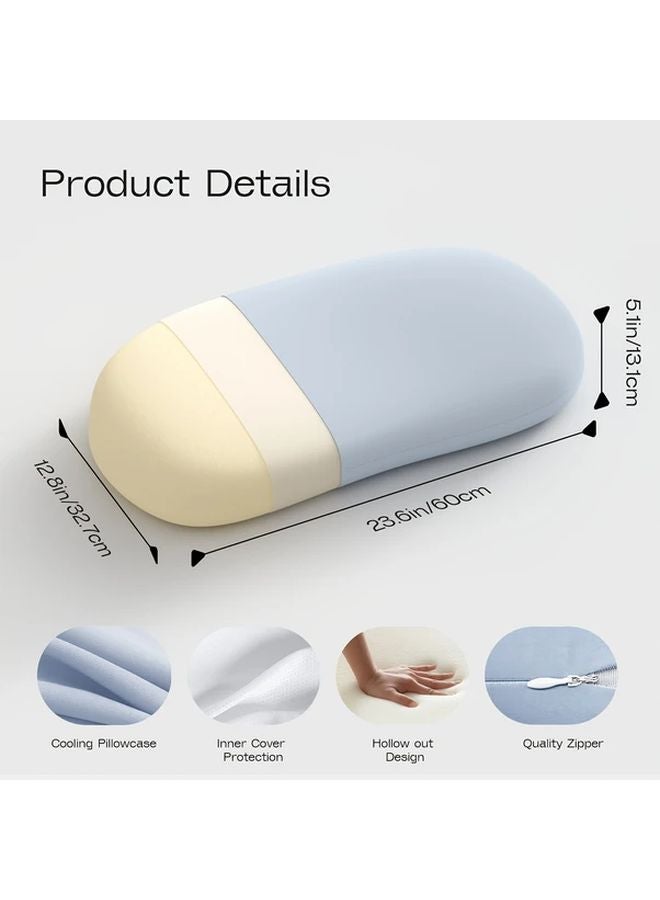 Blue Soft Cloud Pillow For Neck Support Breathable Ice Bed Pillow All Seasons - Image 4